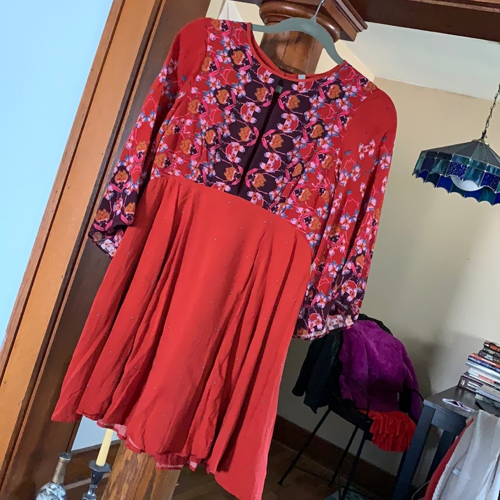 Urban Outfitters Ecote bell sleeve mini dress